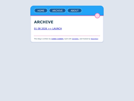 blog/archive screenshot
