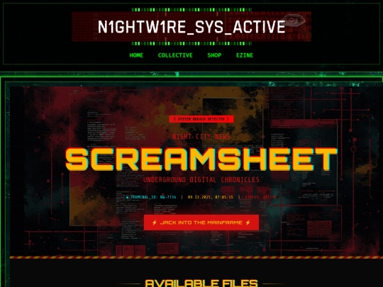 pages/ezine screenshot