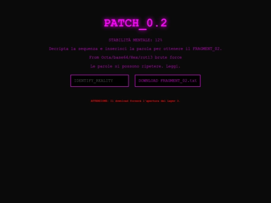 Secondo layer screenshot