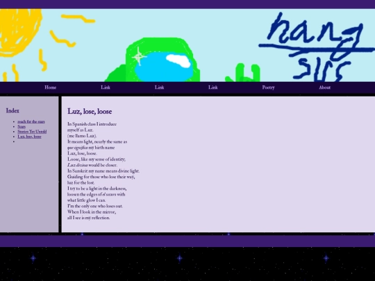 poetry/luz screenshot