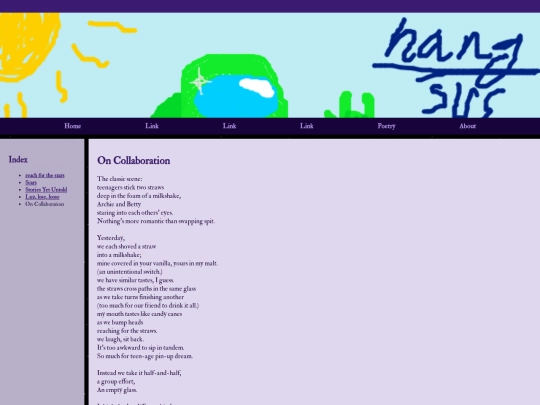 poetry/milkshake screenshot