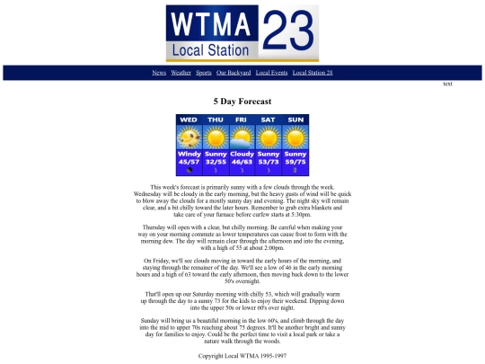 weather screenshot