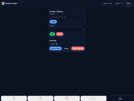 OriginMobile screenshot