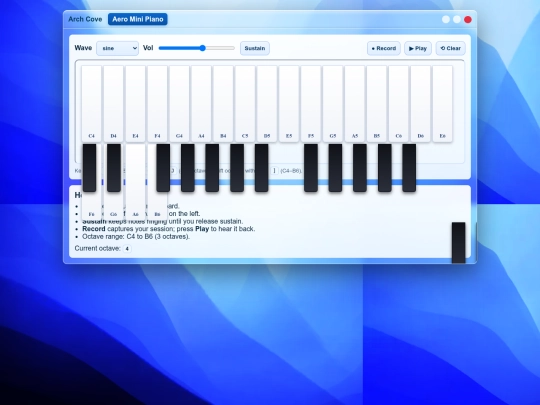 piano screenshot