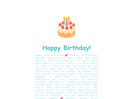 Day/birthday screenshot