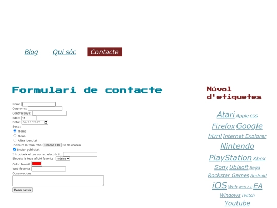 pagines/contacte screenshot