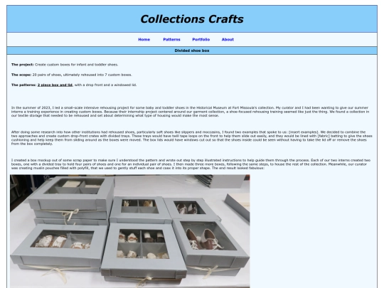 Portfolio/shoes screenshot