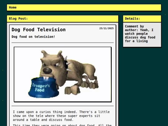 blog/Dog-Food-Television screenshot