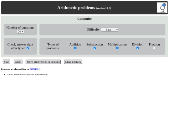 Arithmetic_Problems v.1.0.3 screenshot