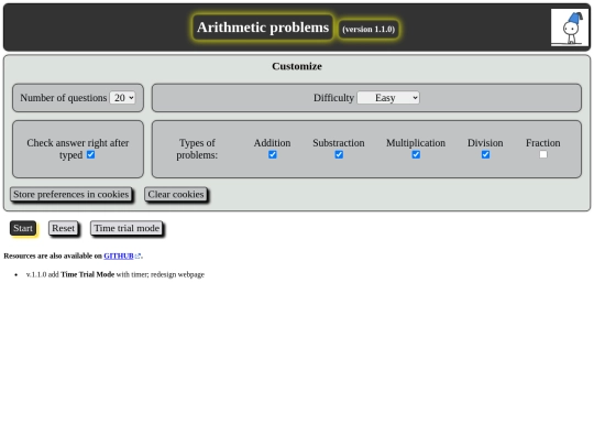 Arithmetic_Problems v.1.1.0 screenshot