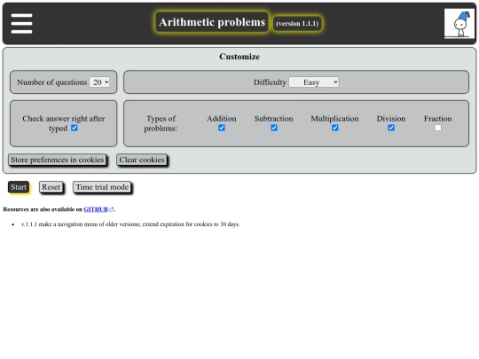 Arithmetic_Problems v.1.1.1 screenshot