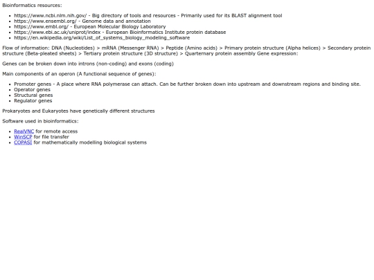 bioinformatics screenshot