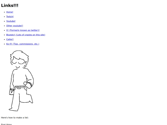 links screenshot