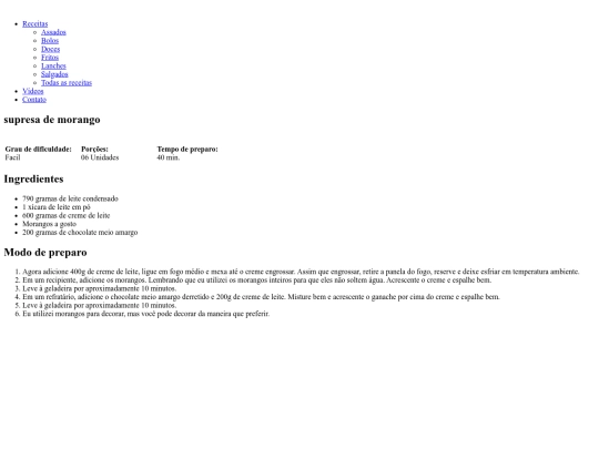 receitas/surpresamorango screenshot