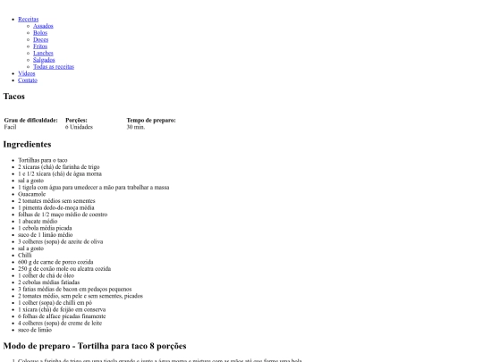receitas/tacos screenshot