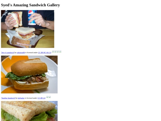 sandwich-gallery screenshot