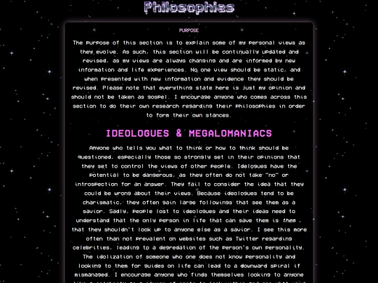 philosophies screenshot