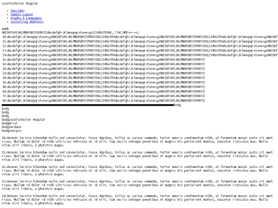 Fonts/webfontkit-20240212-174955/cozettevector-demo screenshot