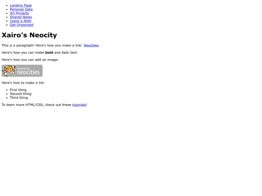 index screenshot