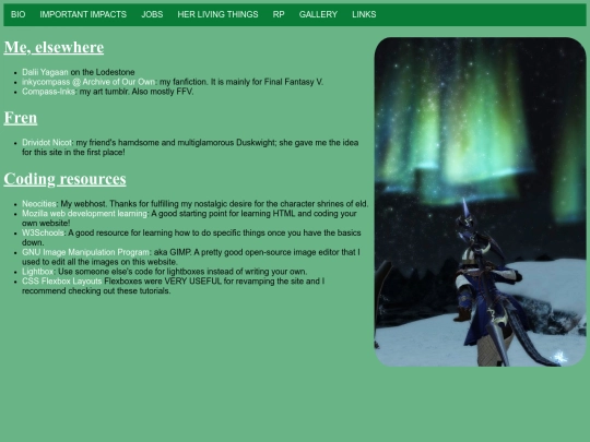 links screenshot
