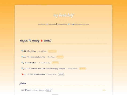 bookshelf screenshot