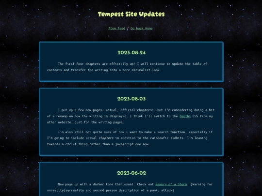 updates screenshot