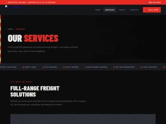 services screenshot