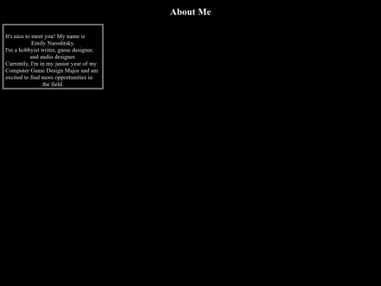 AboutMe screenshot