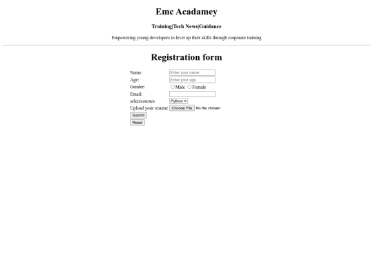 Register for a course/register screenshot