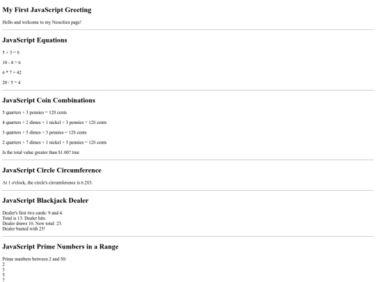 Homework screenshot
