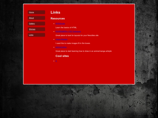 links screenshot