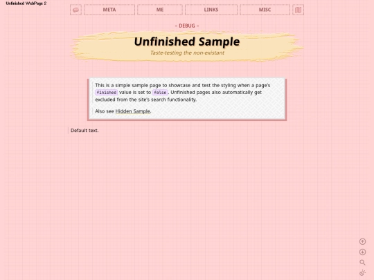 debug/unfinished-sample screenshot