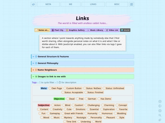 simple/links screenshot