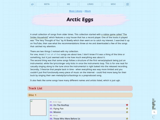 simple/links/music/albums/arctic-eggs screenshot
