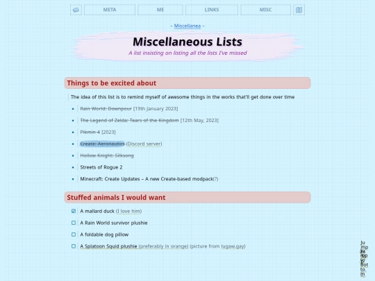 simple/misc/misc-lists screenshot