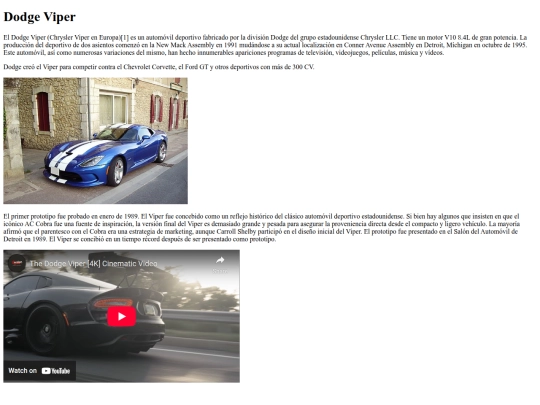 Multimedia Dodge Viper screenshot