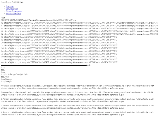 webfontkit-20220306-170901/louis_george_cafe_light_italic-demo screenshot