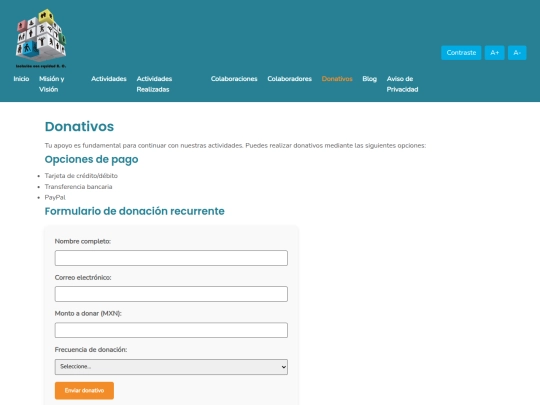 donativos screenshot