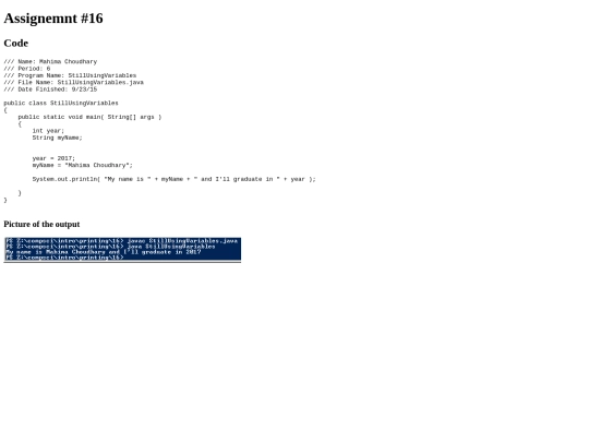 Intro/priniting/16/StillUsingVariables screenshot