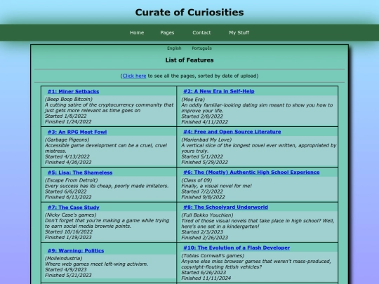 menu screenshot
