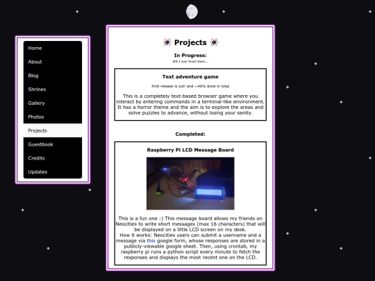 projects screenshot