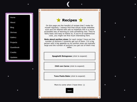 recipes screenshot