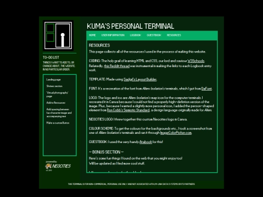 resources screenshot