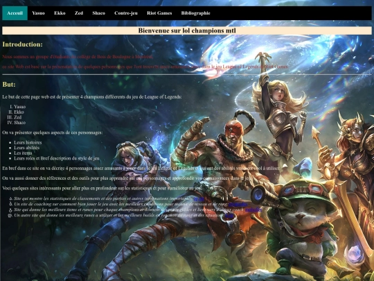 Tp1/accueil/lolchampions page1 screenshot