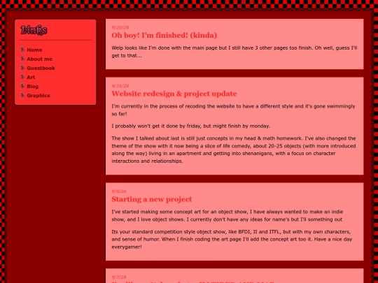 Blog screenshot