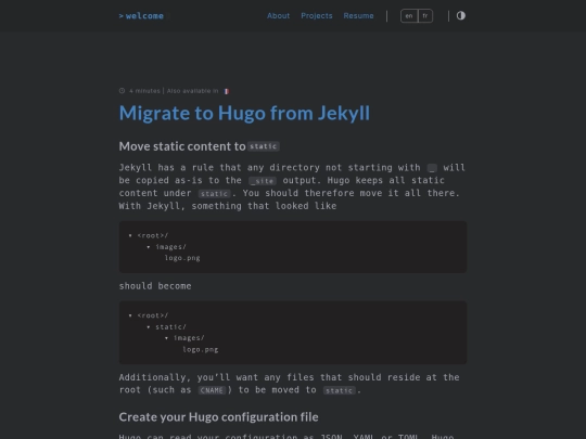 posts/migrate-from-jekyll screenshot