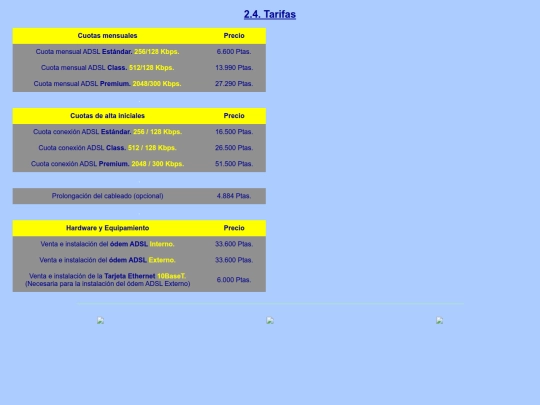 tarifas screenshot