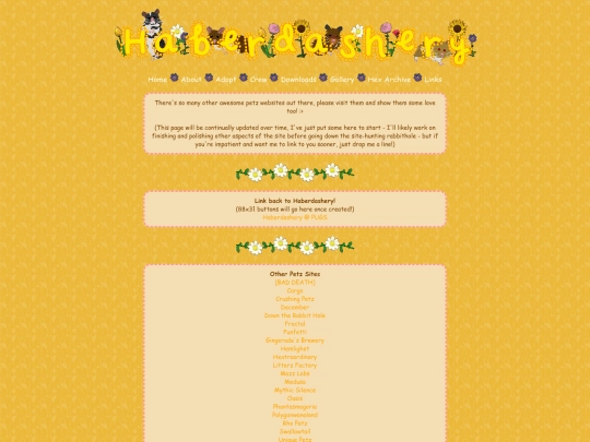 links screenshot