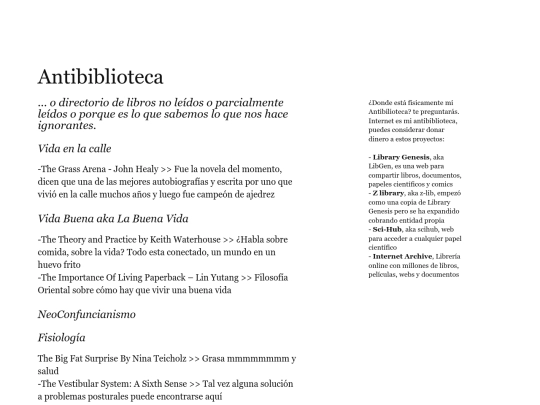 Escritos/Antibiblioteca screenshot