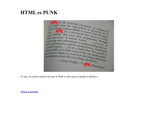 Escritos/HTML es PUNK screenshot